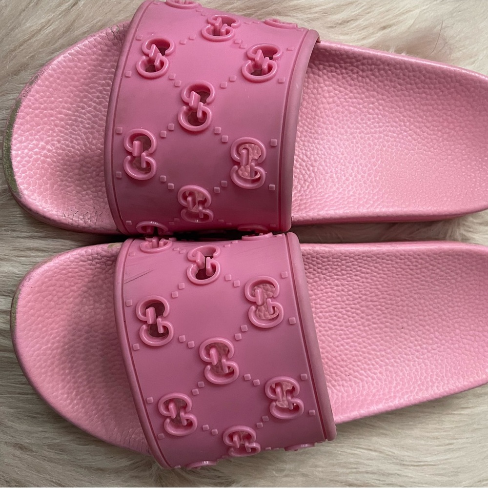 Pink Gucci slides